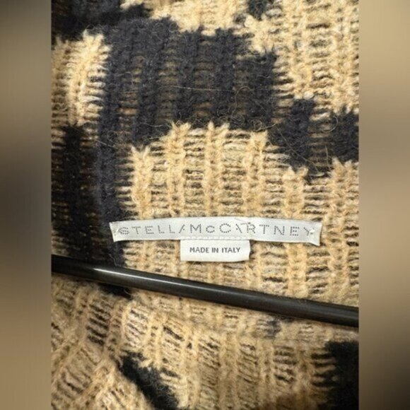 Stella McCartney Leopard Print Leo Instarsia Knit Alpaca Blend Sweater - Picture 3 of 11